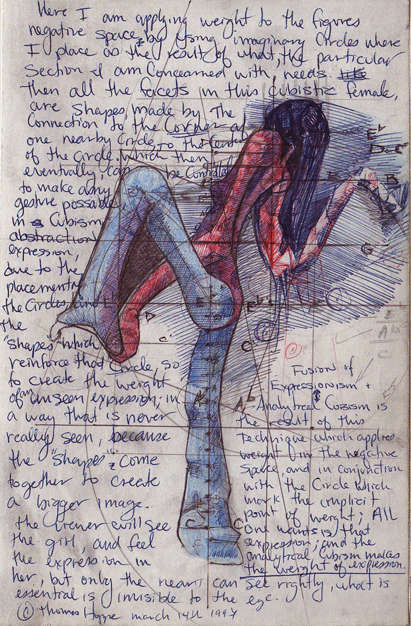 Page from the handwritten theory archive of Tommy Hoppe