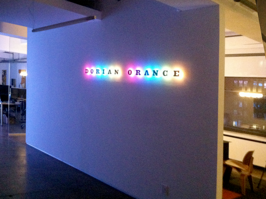The entrance to the Dorian Orange studio
