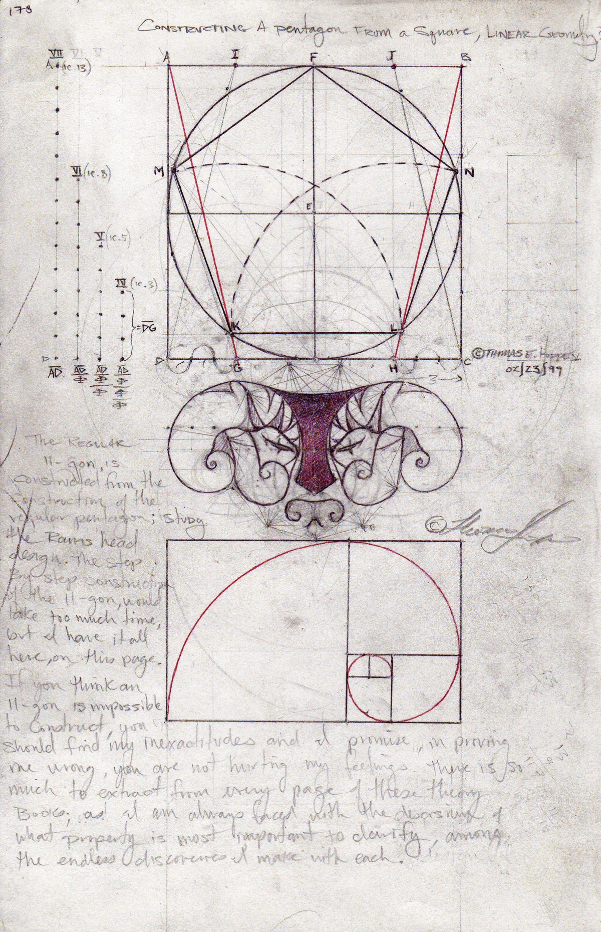 Page from the handwritten theory archive of Tommy Hoppe