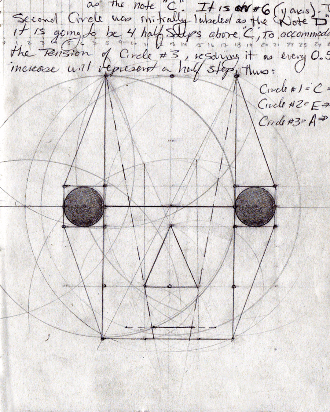 Page from the handwritten theory archive of Tommy Hoppe