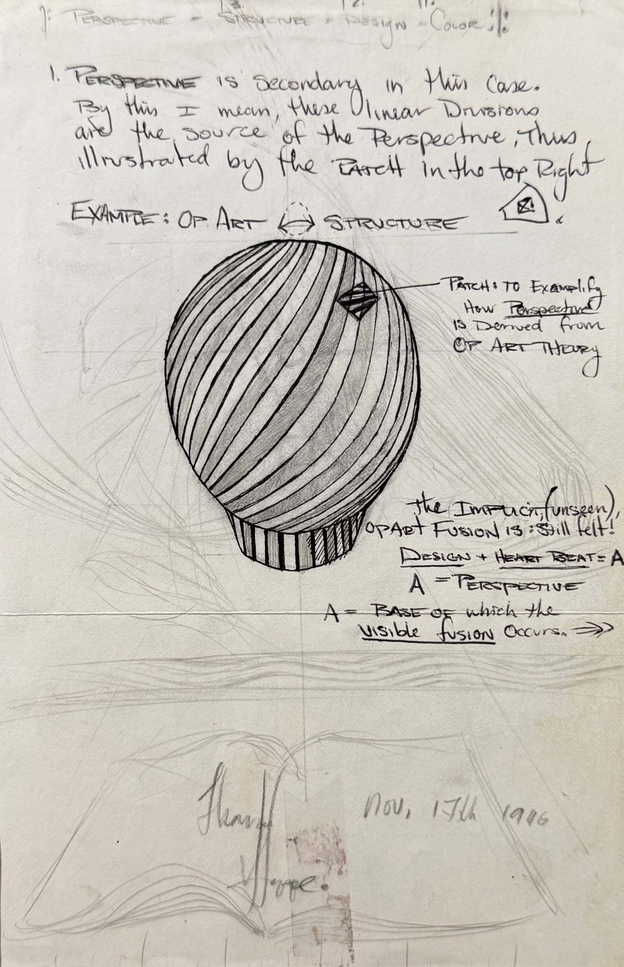 Page from the handwritten theory archive of Tommy Hoppe