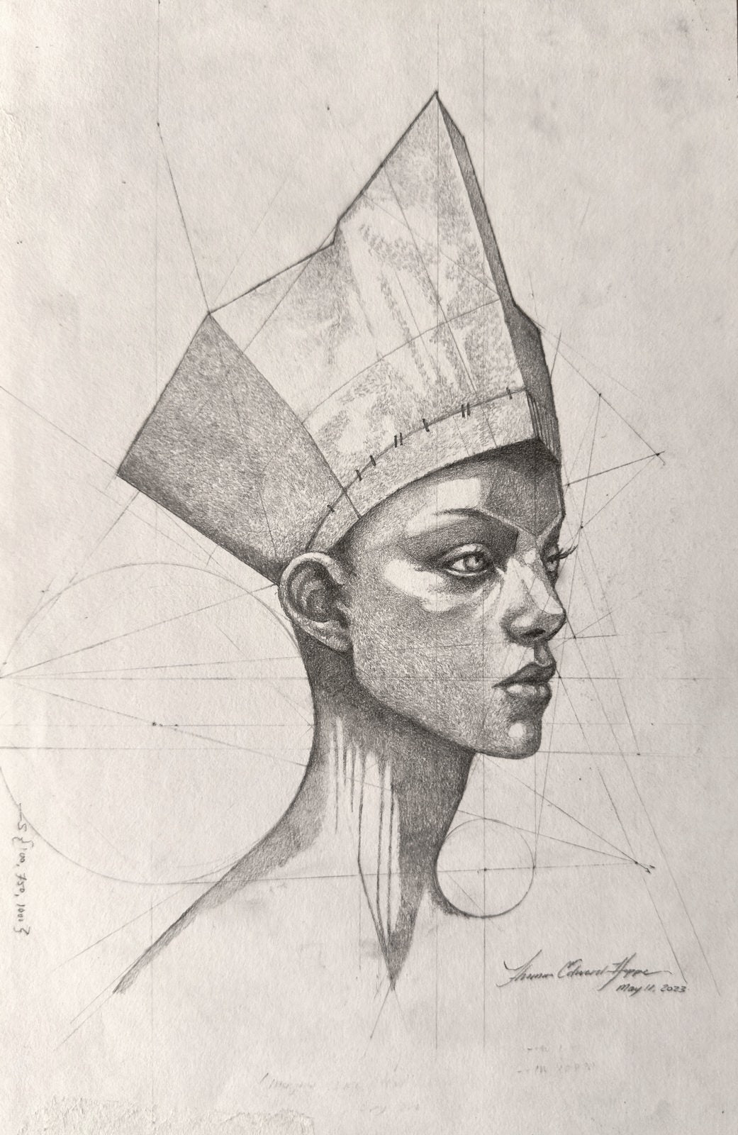 Kung, graphite drawing by Tommy Hoppe