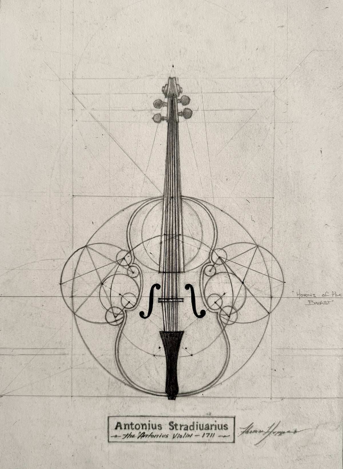 Harmonic Analysis of a 1711 Stradivarius Antonius Violin — Signed & Numbered Edition