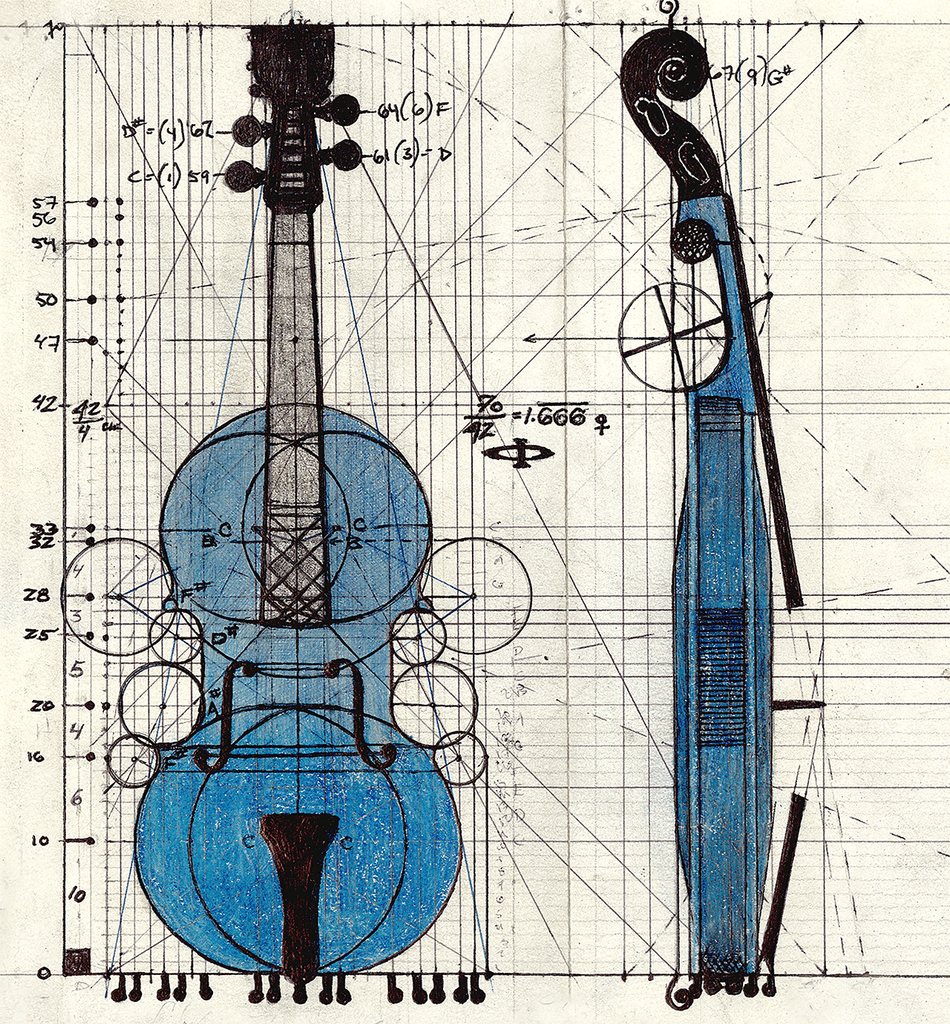 Harmonics of a Blu Viola